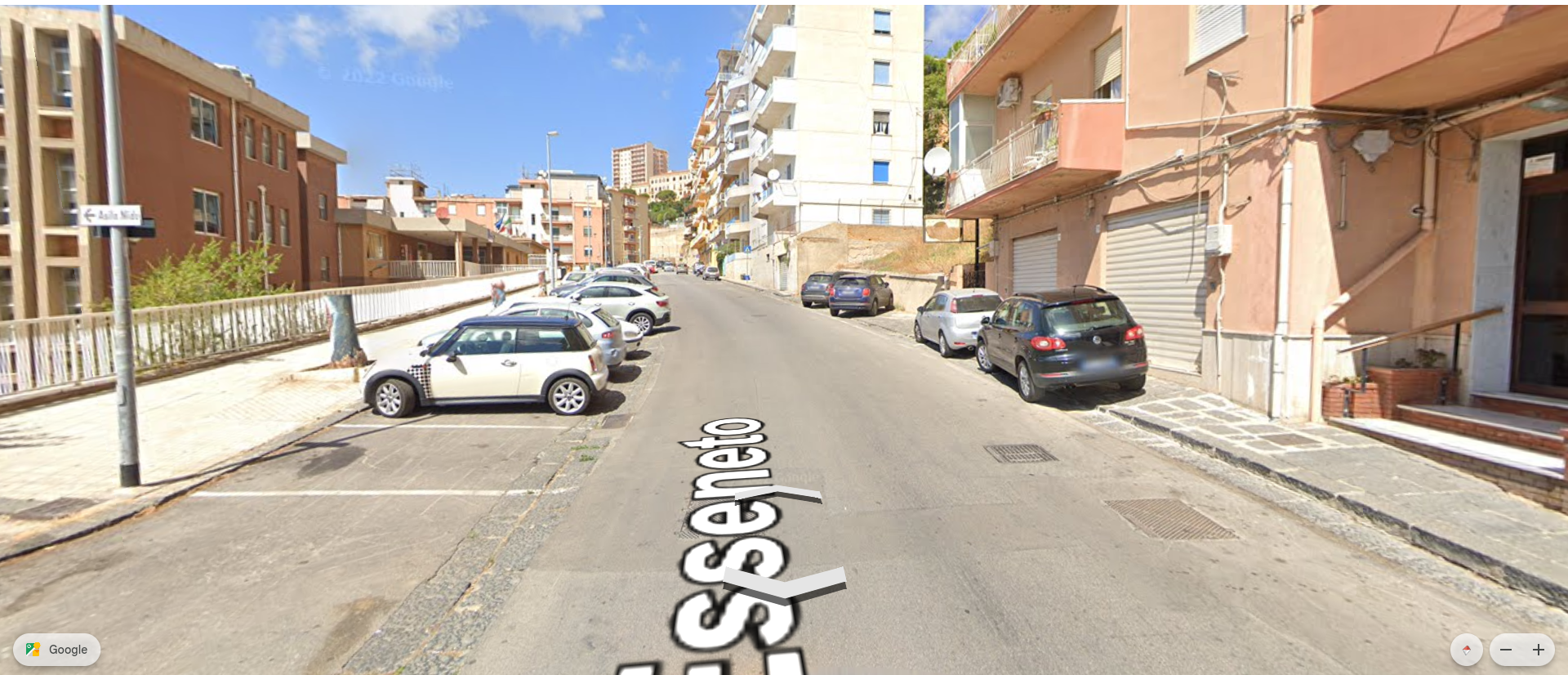 il tratto di via esseneto interessato dalla chiusura