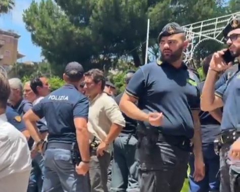 Forze dell'ordine a presidio del santuario di San Calogero