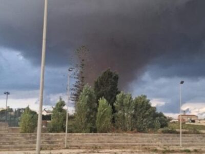 Tromba d’aria nel territorio di Marsala, paura per il maltempo che sta interessando la Sicilia